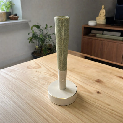Hotbox Mist cone humidifier switched off on its cream and gold base